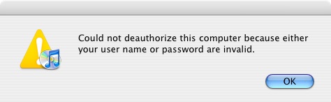 Audible User Name or Password Error